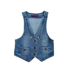 Anna Sui Blue Denim Vest
